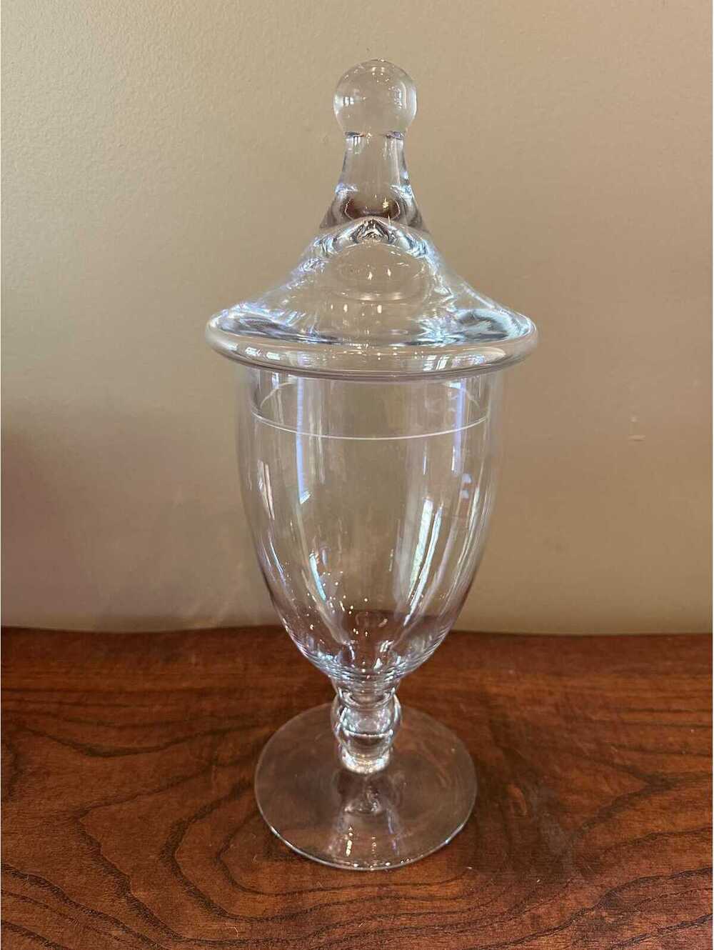 Vintage Large Glass Apothecary Candy Jar 13.5"